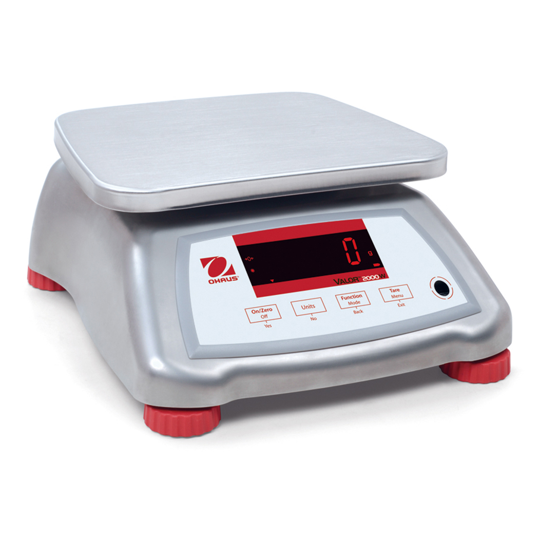 Bilancia OHAUS compatta  Valor 2000 portata 6 Kg struttura e piatto Inox